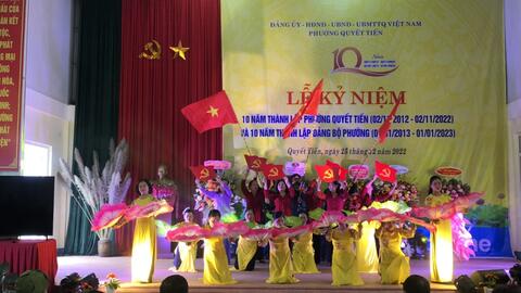 Lễ kỷ niệm 10 ngày thành lập phường Quyết Tiến.
