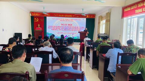 Ngày hội Toàn dân bảo vệ an ninh tổ quốc và ra mắt mô hình tổ liên gia an toàn PCCC phường Quyết Tiến