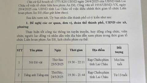 Tuyên truyền hưởng ứng liên hoan phim Ấn Độ tại thành phố Lai Châu